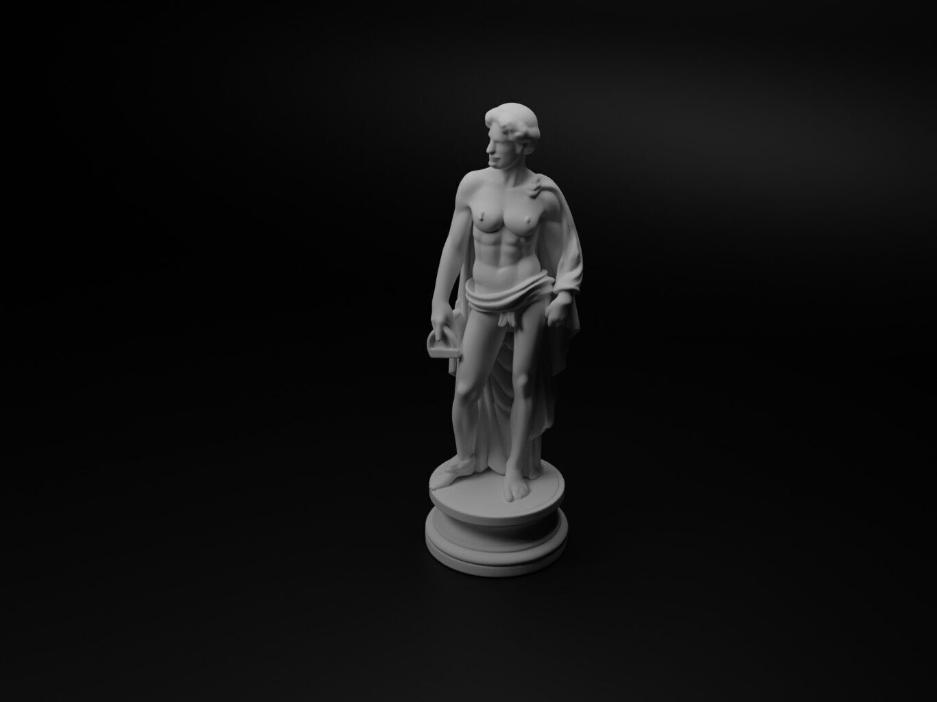 Mercury Bust Chess 3D print model_1