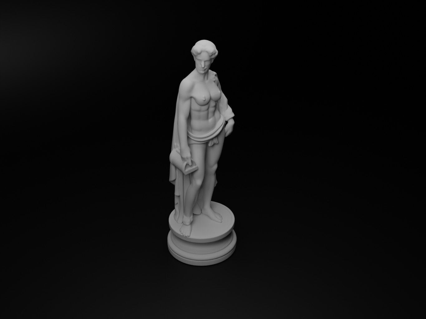 Mercury Bust Chess 3D print model_2