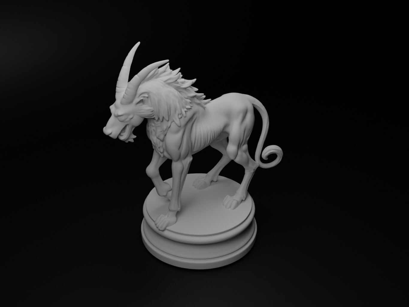 cerberus Bust Chess 3D print model_2