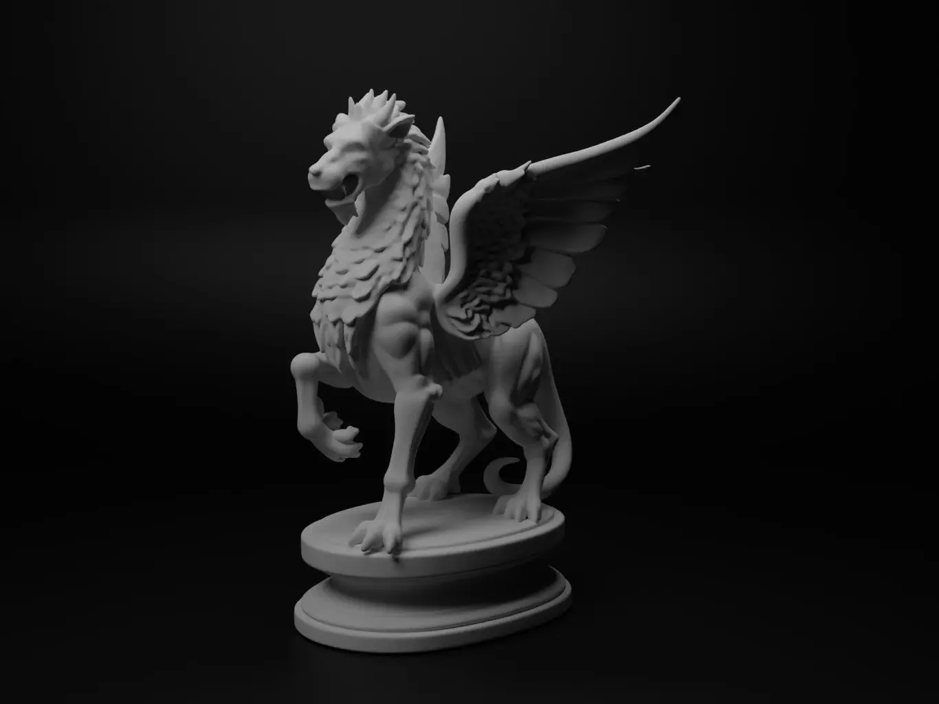 chimera Bust Chess 3D print model