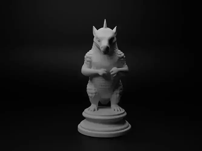echidna Bust Chess 3D print model