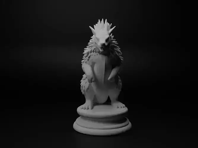 echidna Bust Chess 3D print model