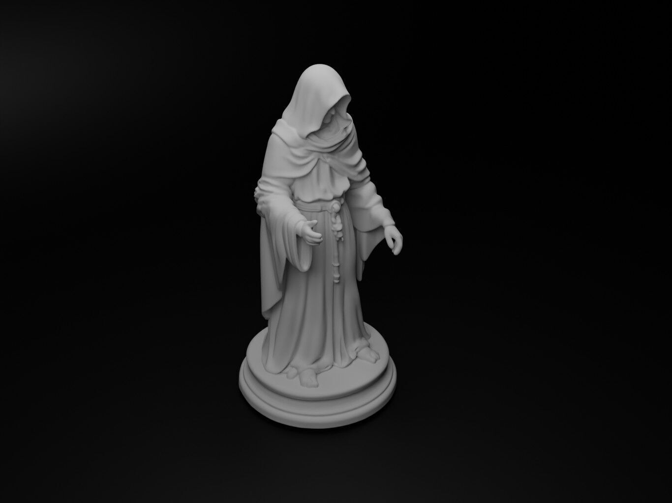 ghost Bust Chess 3D print model_2