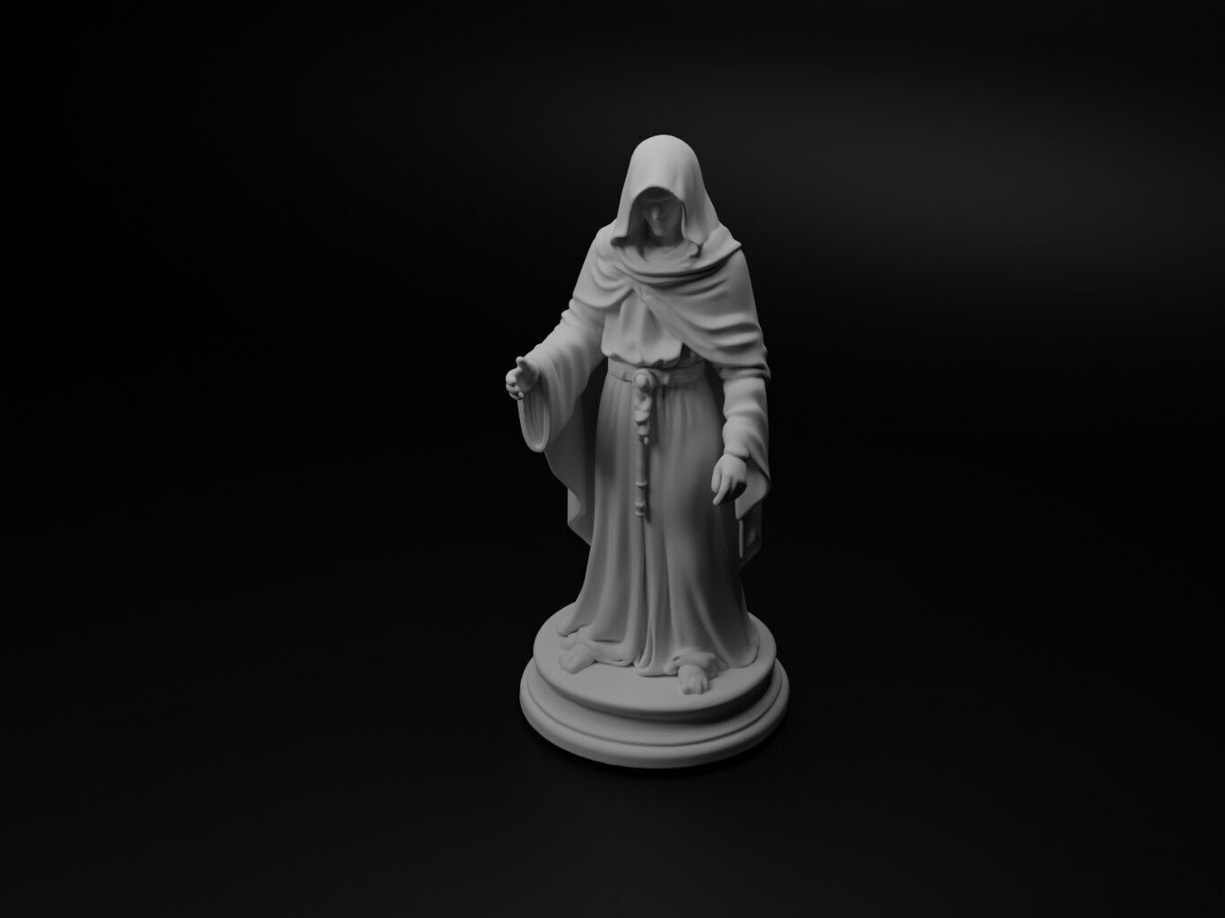 ghost Bust Chess 3D print model_1