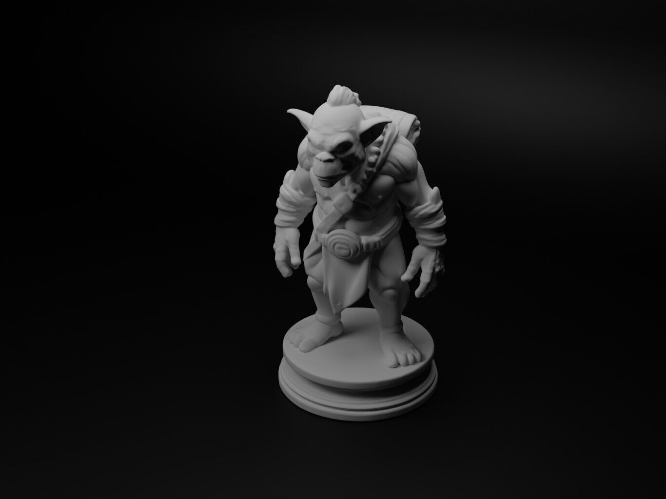 goblin Bust Chess 3D print model_1
