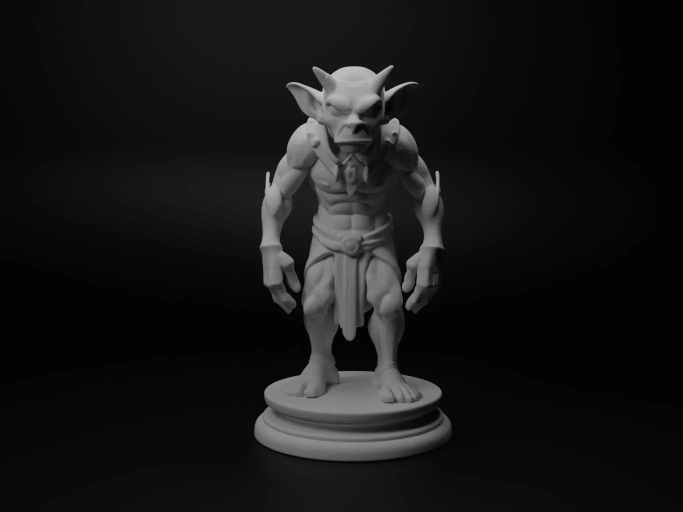 goblin Bust Chess 3D print model