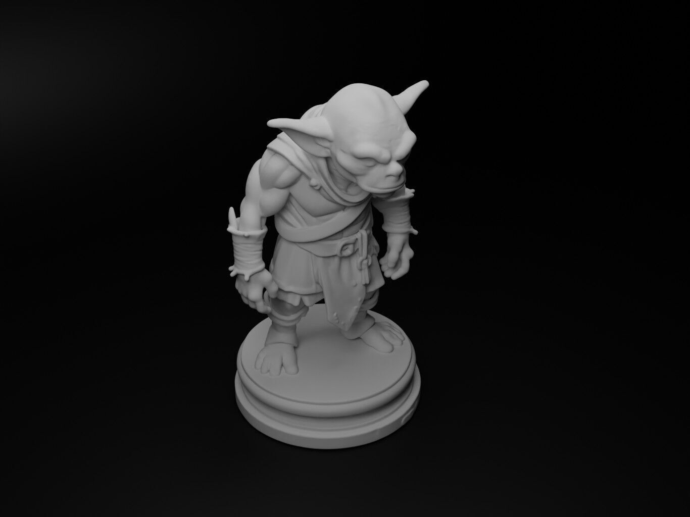 goblin Bust Chess 3D print model_2