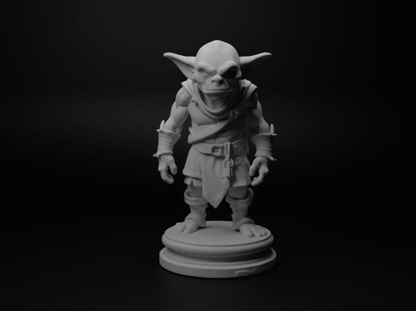 goblin Bust Chess 3D print model_0
