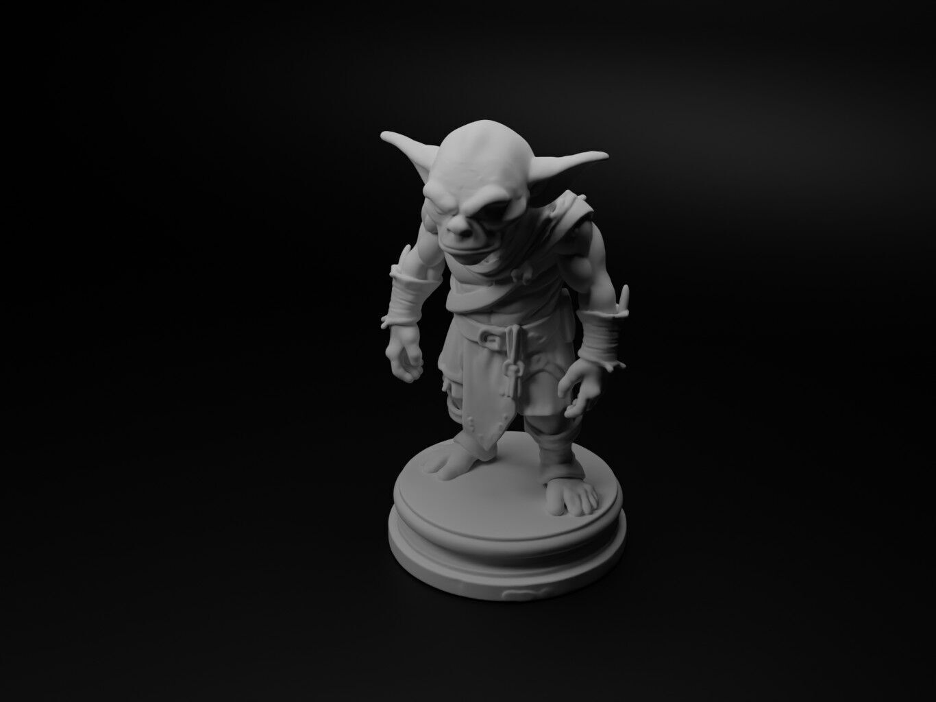 goblin Bust Chess 3D print model_1