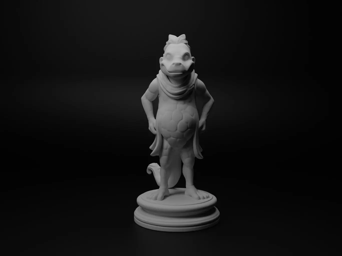 kappa Bust Chess 3D print model_0