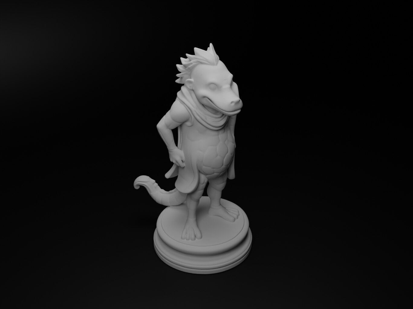 kappa Bust Chess 3D print model_2