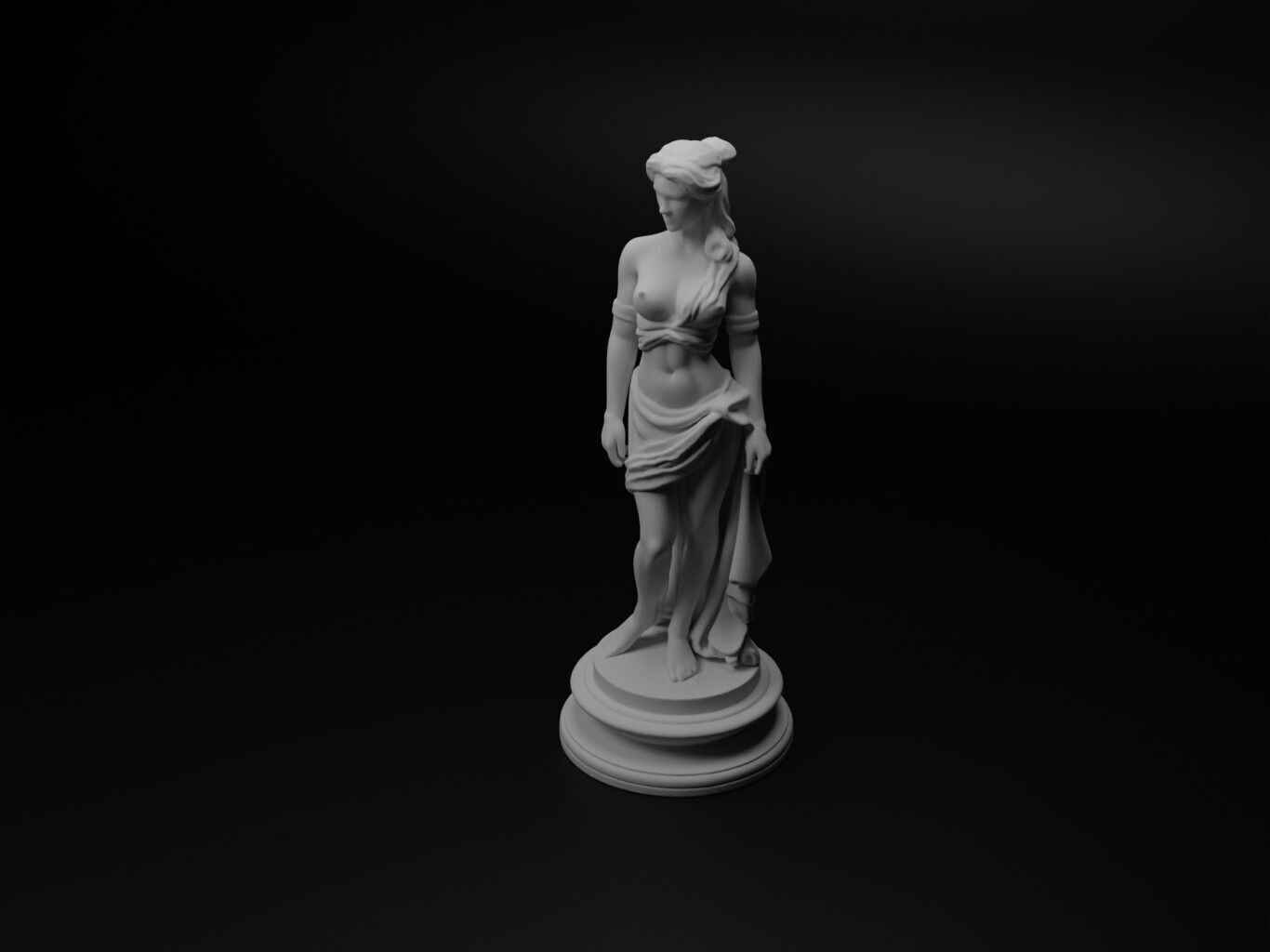 lamia Bust Chess 3D print model_1