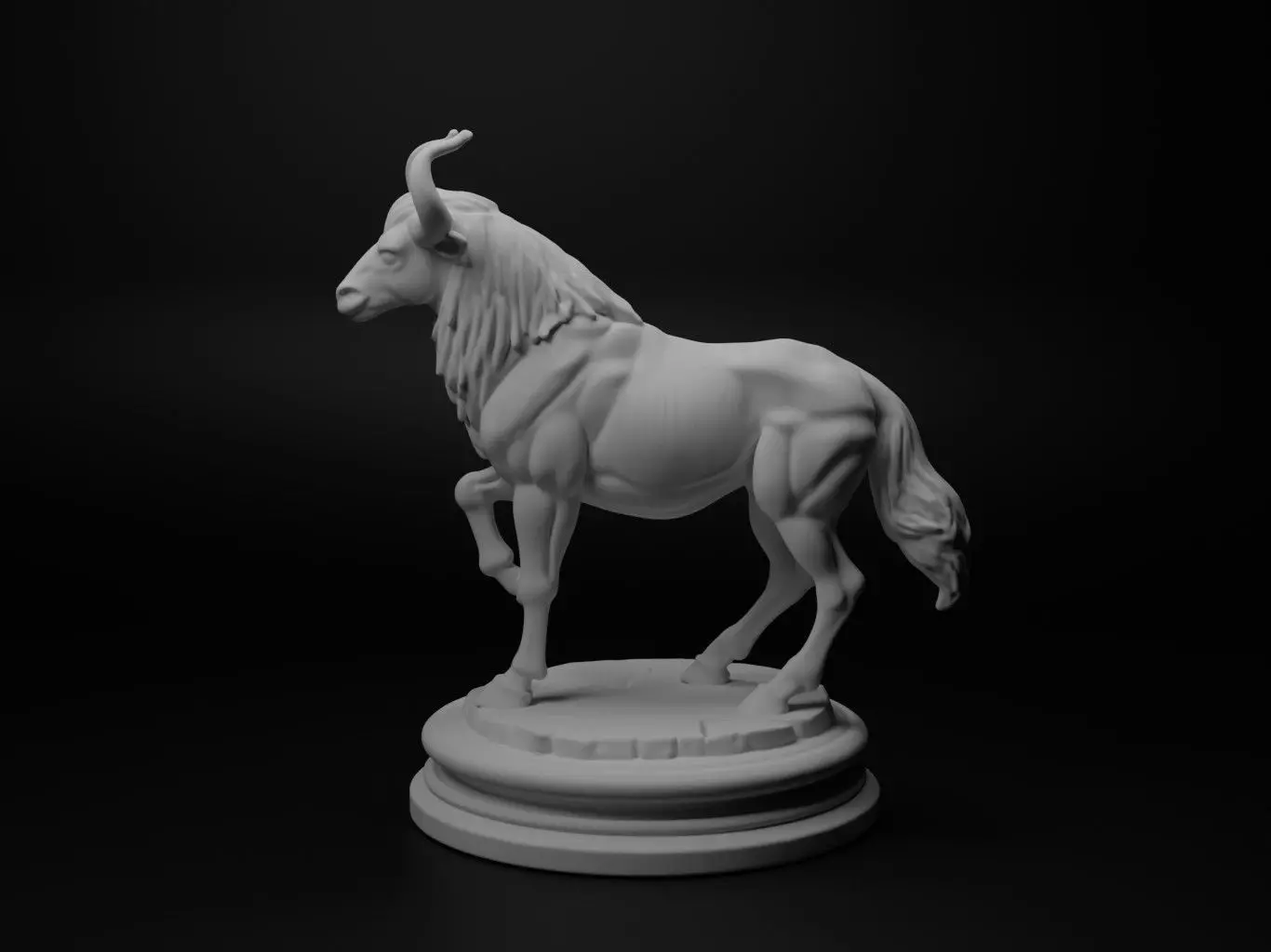 minotaur Bust Chess 3D print model_0