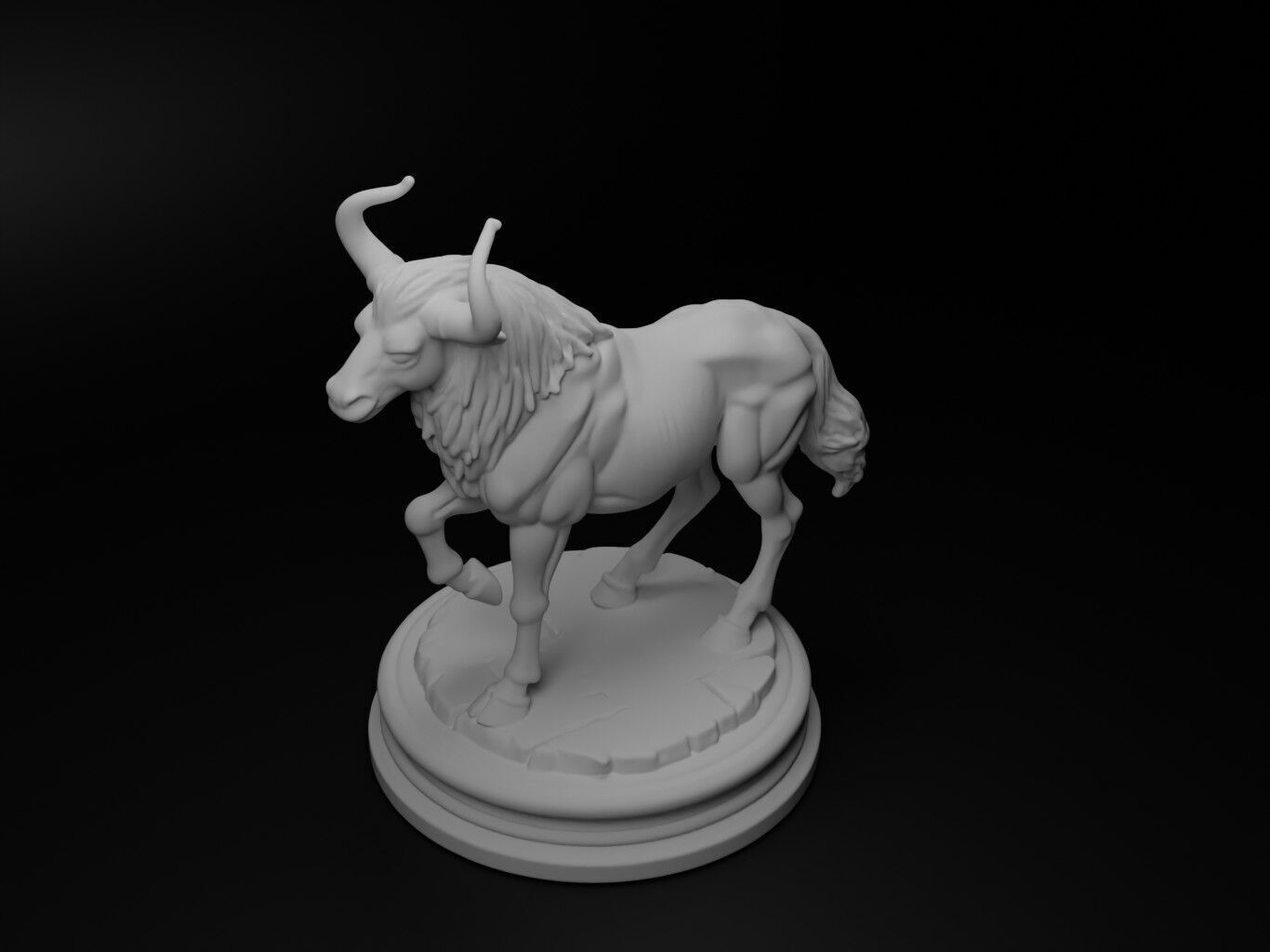 minotaur Bust Chess 3D print model_2