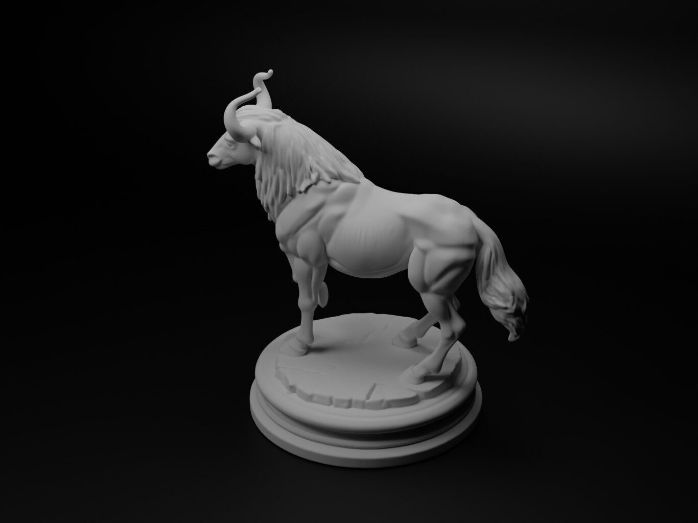 minotaur Bust Chess 3D print model_1