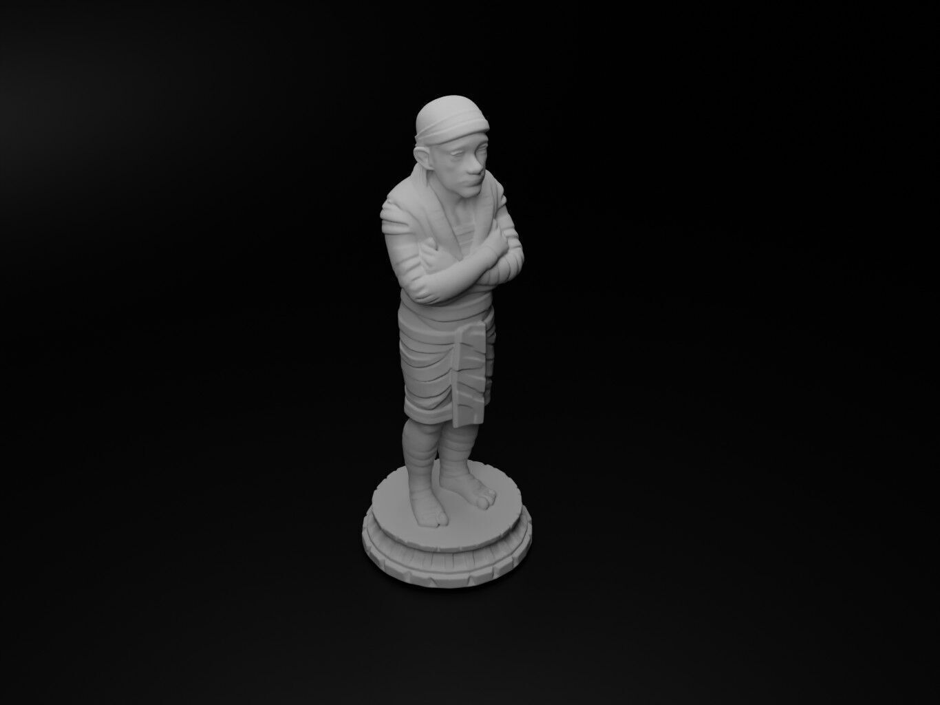 mummy Bust Chess 3D print model_2
