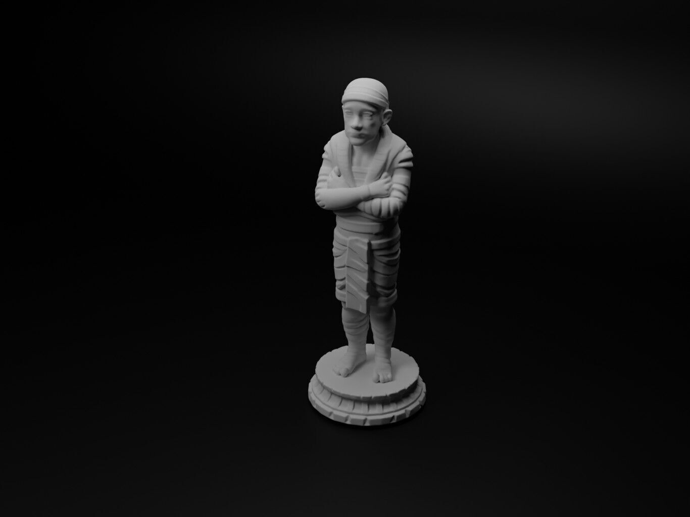 mummy Bust Chess 3D print model_1