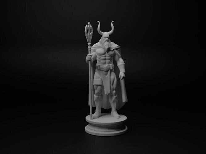 Odin Bust Chess 3D print model