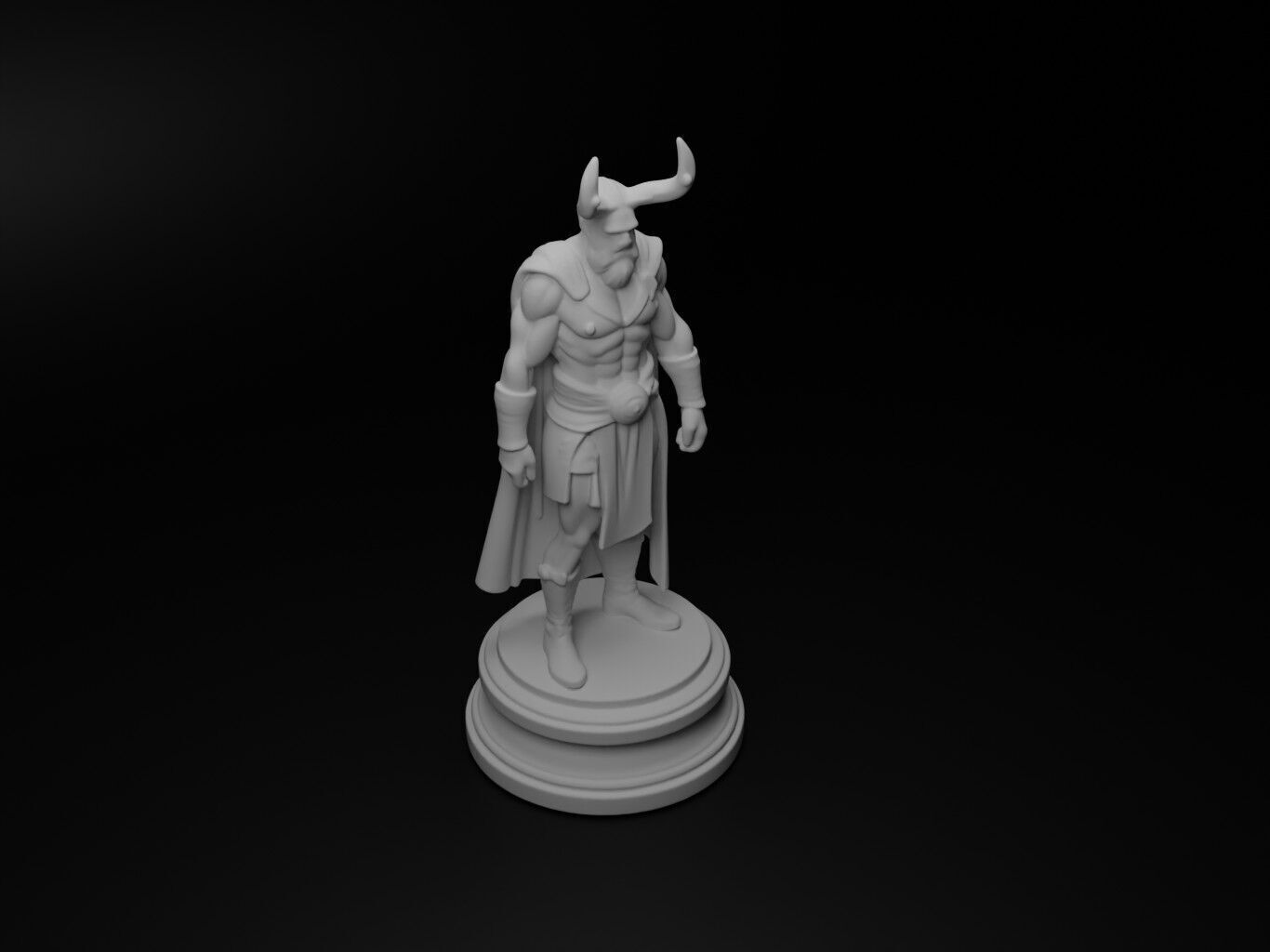 Odin Bust Chess 3D print model_2