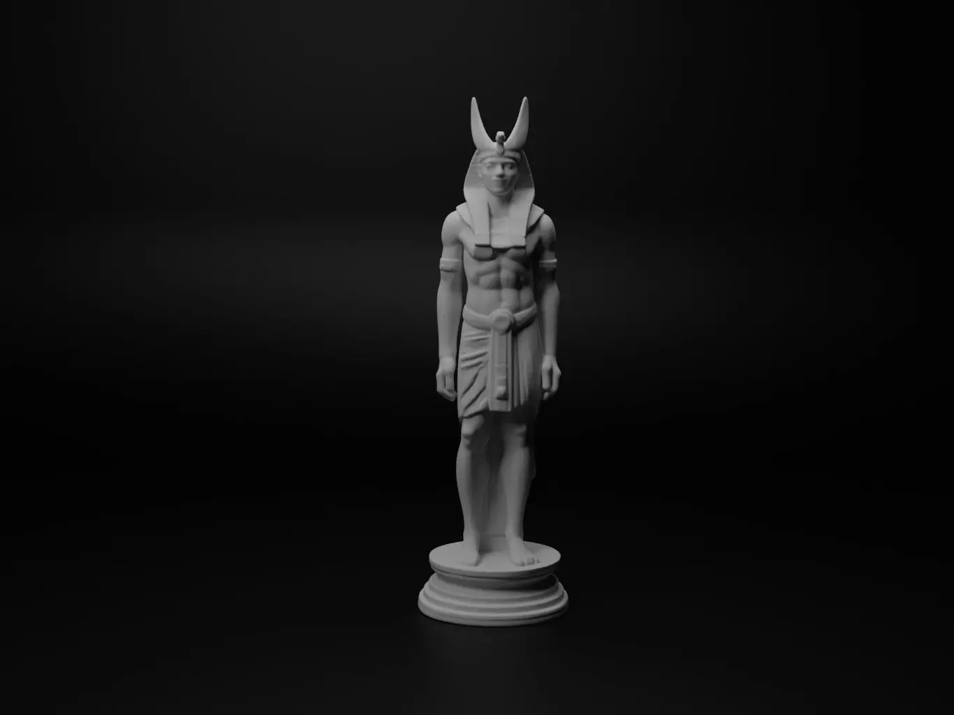 Osiris Bust Chess 3D print model_0