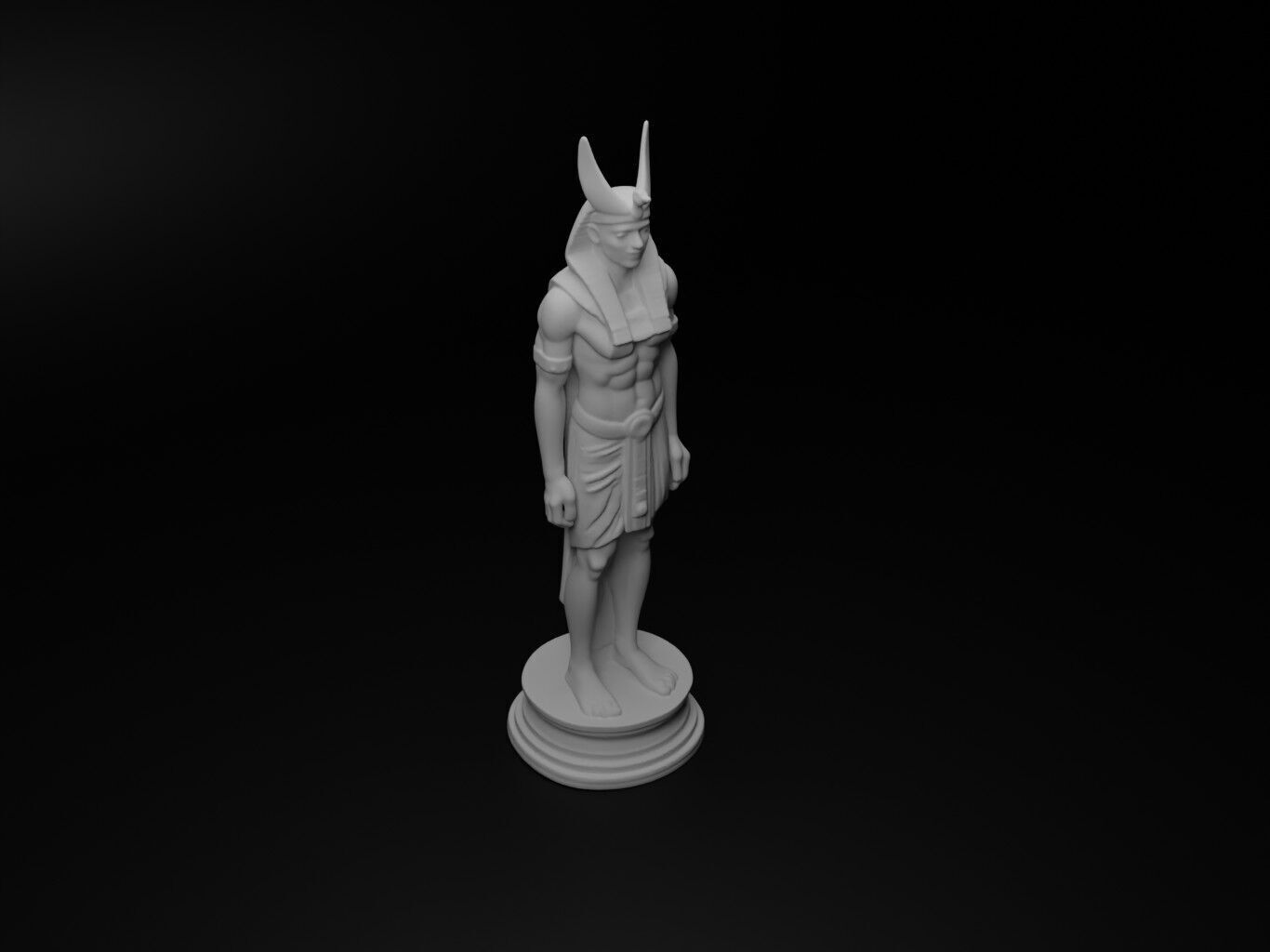 Osiris Bust Chess 3D print model_2