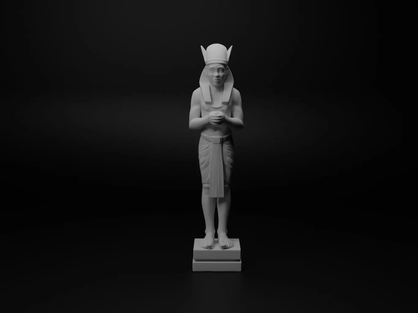 Ptah Bust Chess 3D print model_0