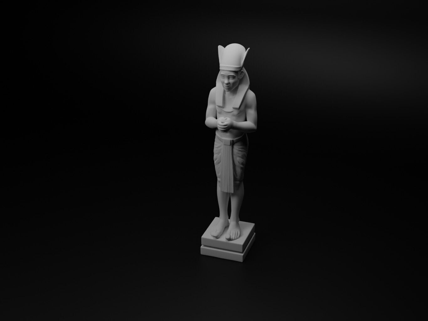 Ptah Bust Chess 3D print model_1