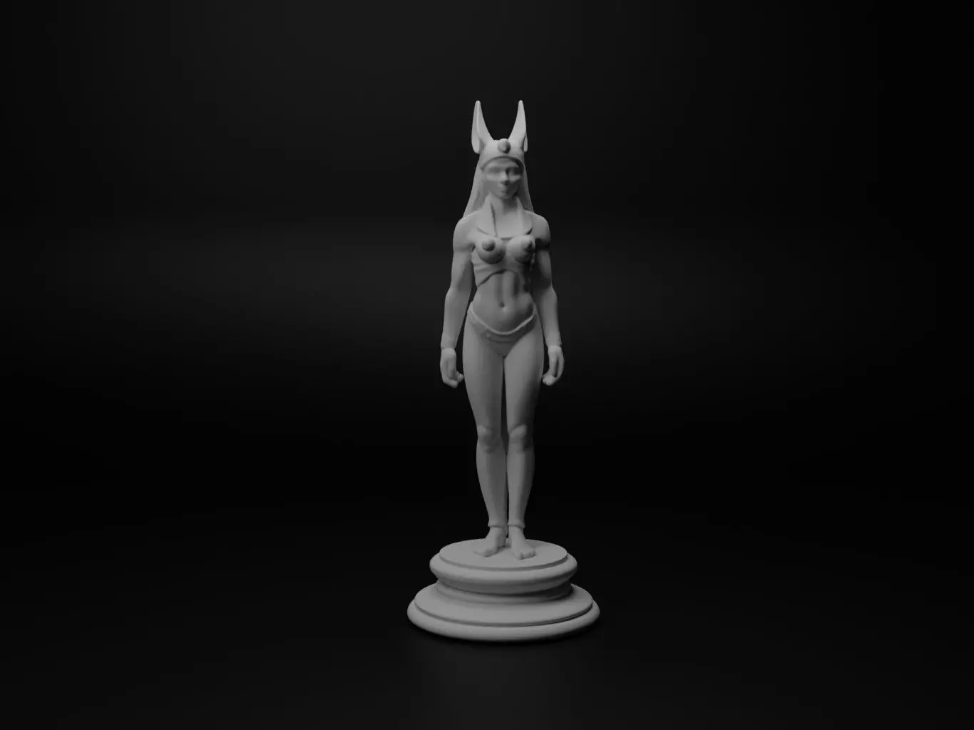 Sekhmet Bust Chess 3D print model_0