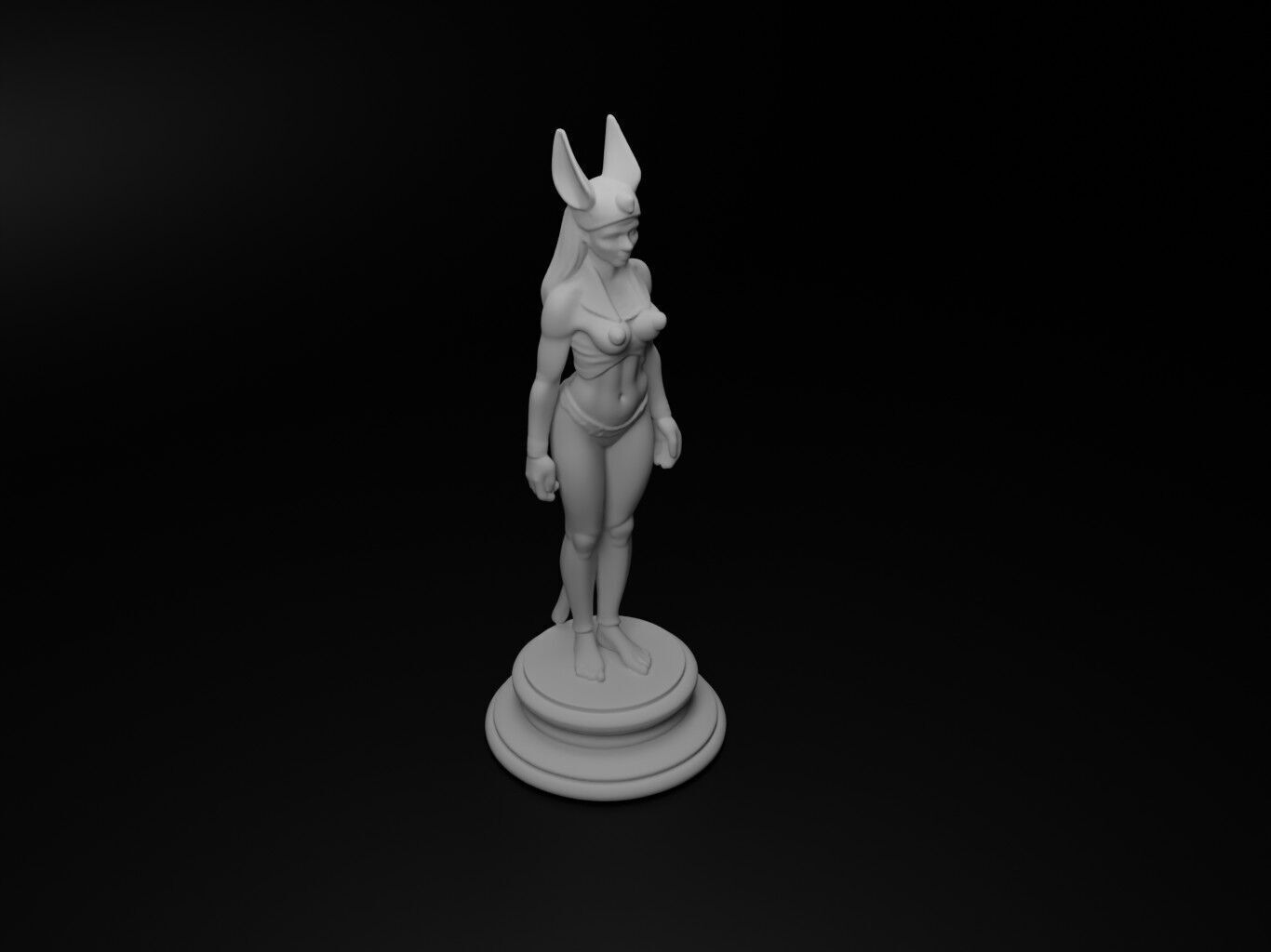 Sekhmet Bust Chess 3D print model_2