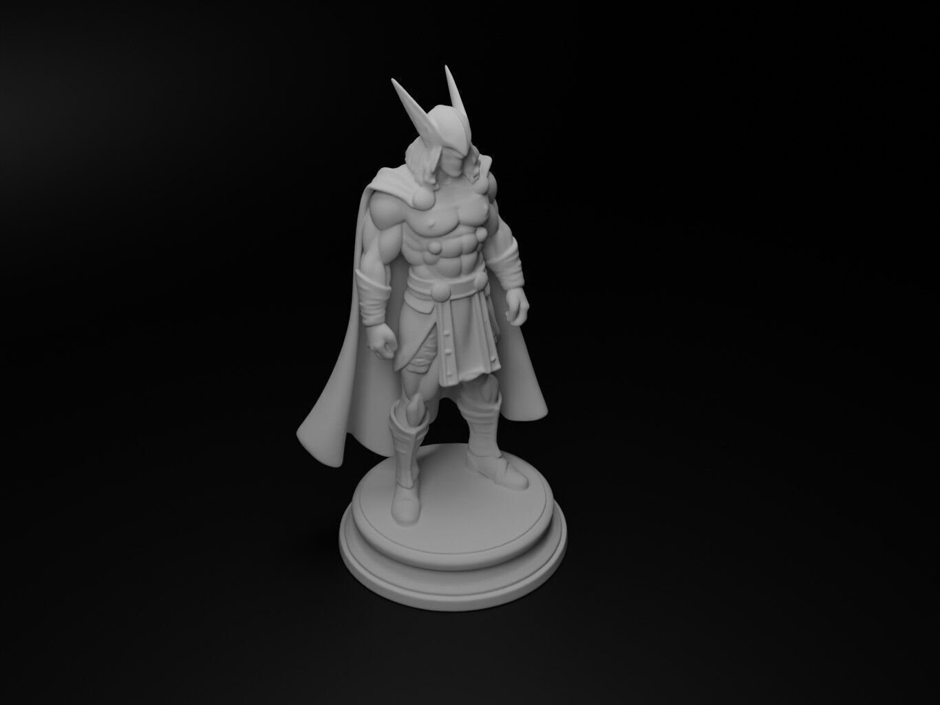 Thor Bust Chess 3D print model_2