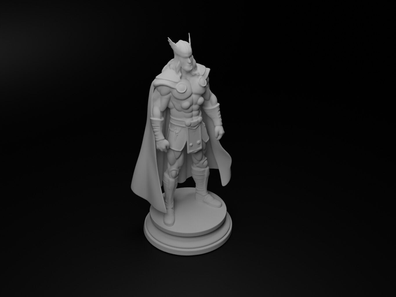 Thor Bust Chess 3D print model_2
