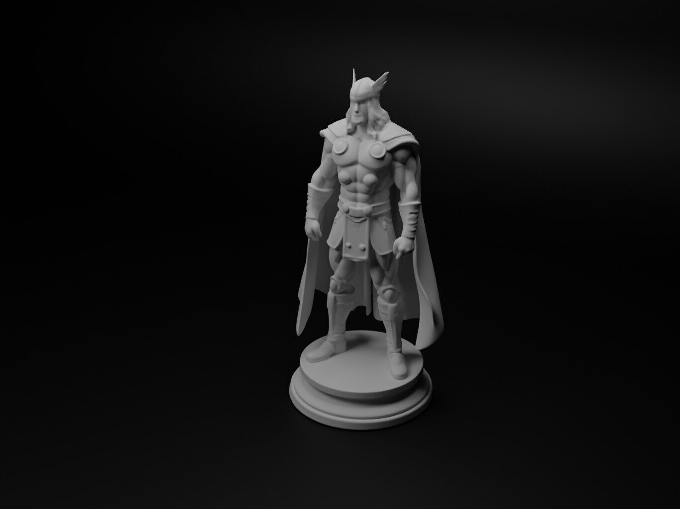 Thor Bust Chess 3D print model_1