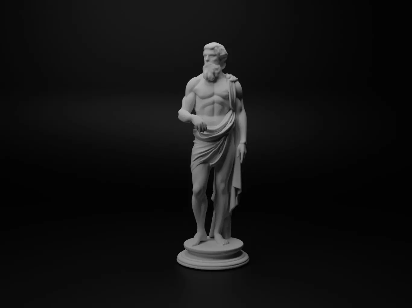 Zeus Bust Chess 3D print model_0