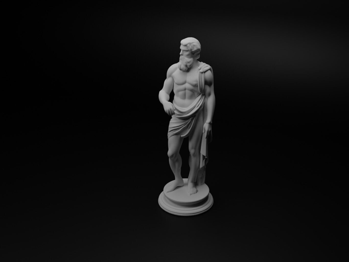 Zeus Bust Chess 3D print model_1