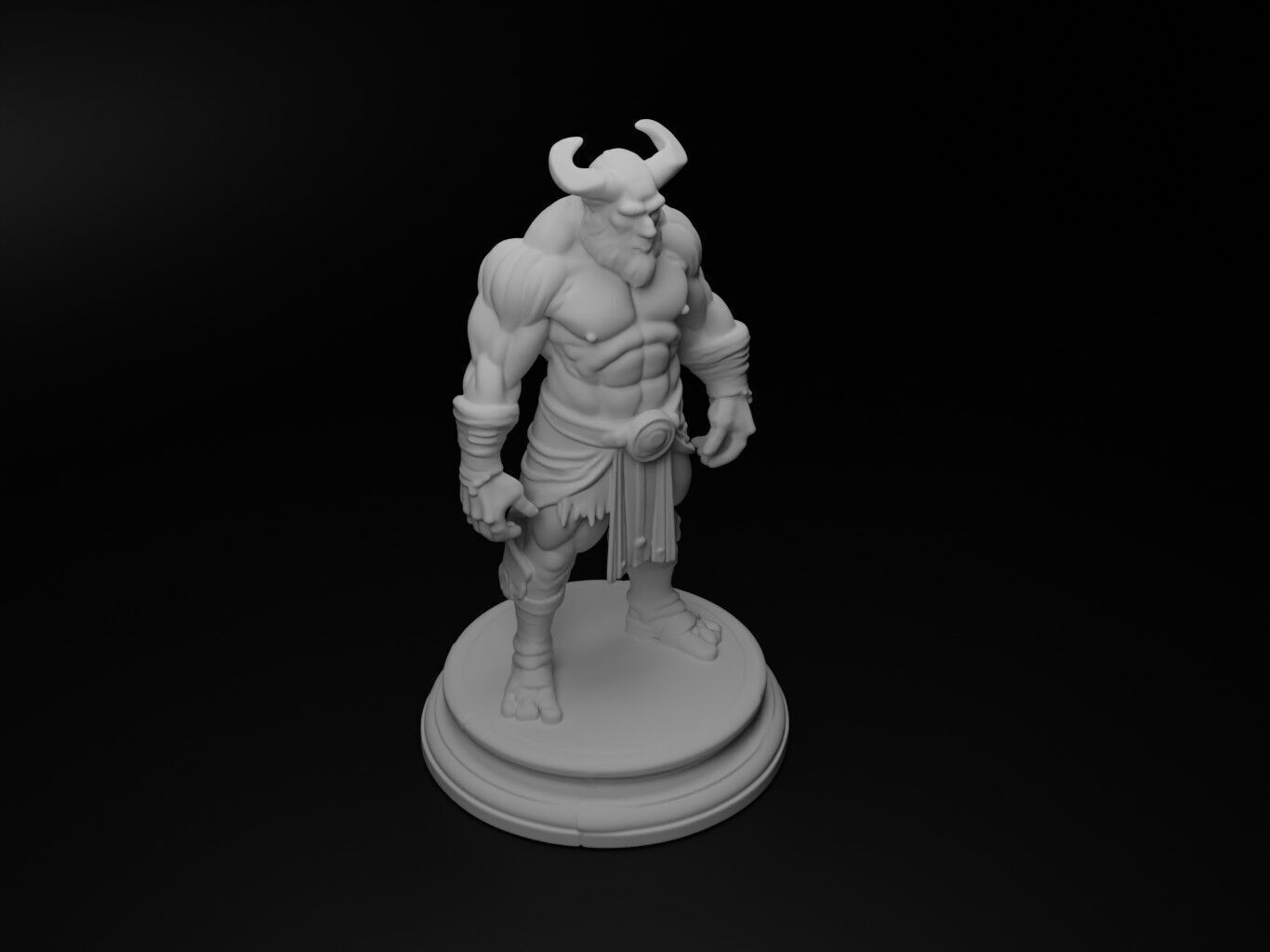 orc Bust Chess 3D print model_2