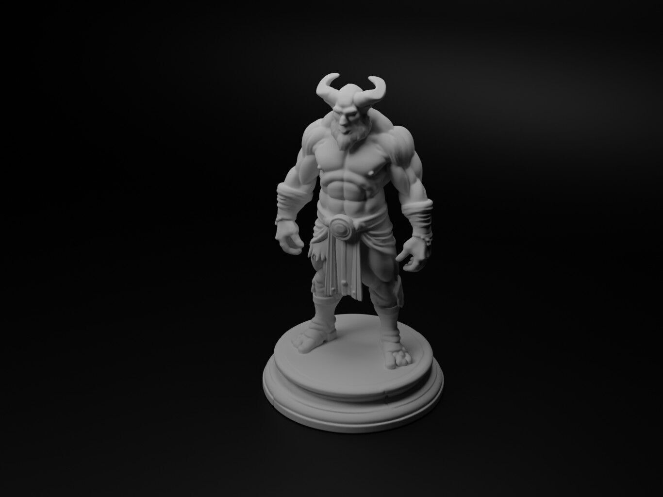 orc Bust Chess 3D print model_1