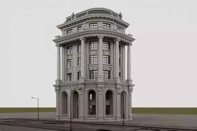 hotel building 3D model