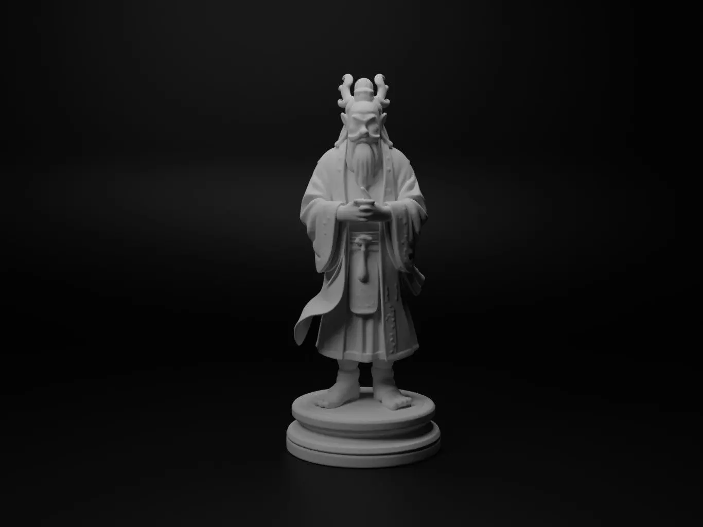 tengu Bust Chess 3D print model