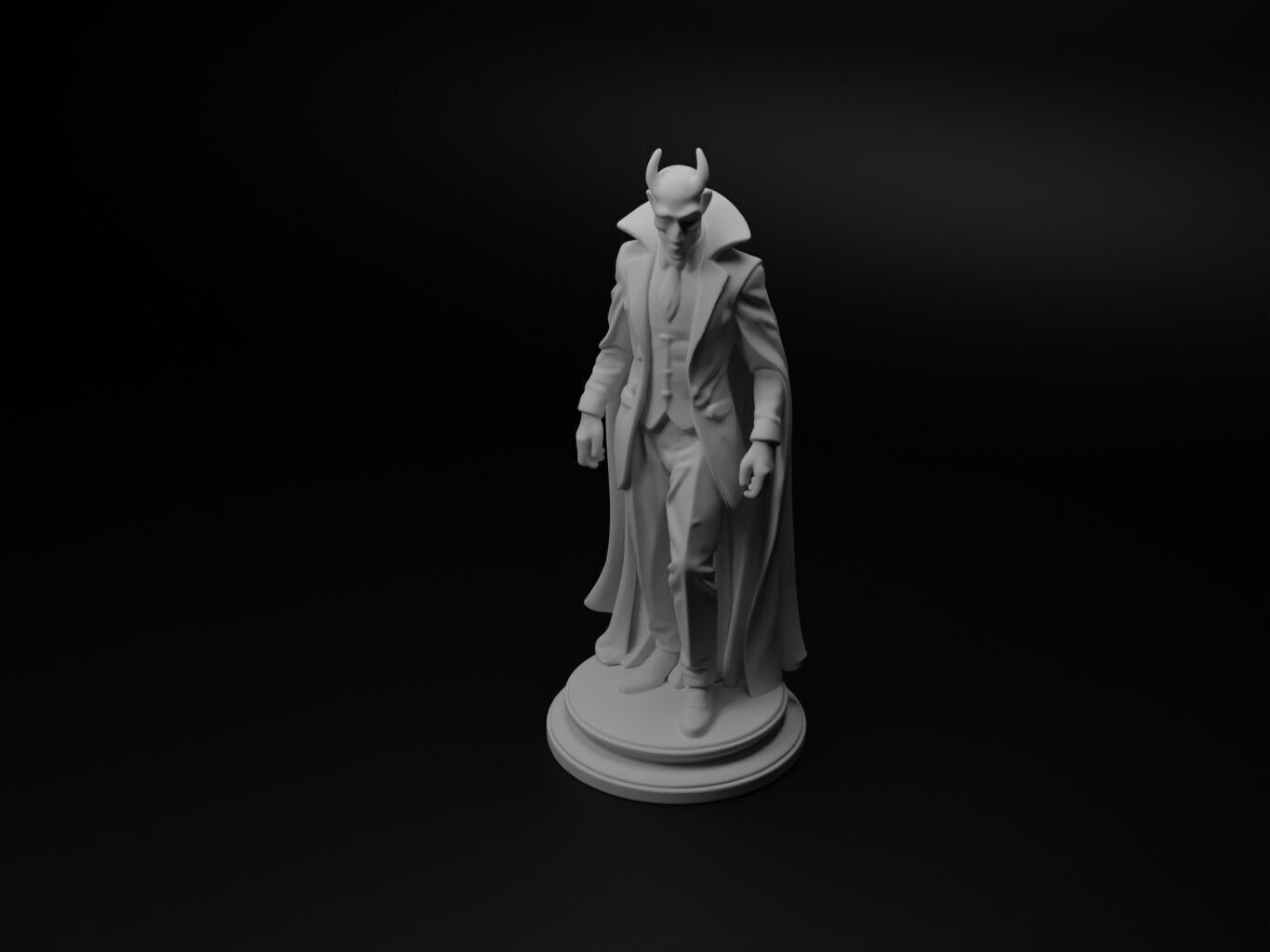 vampire Bust Chess 3D print model_1