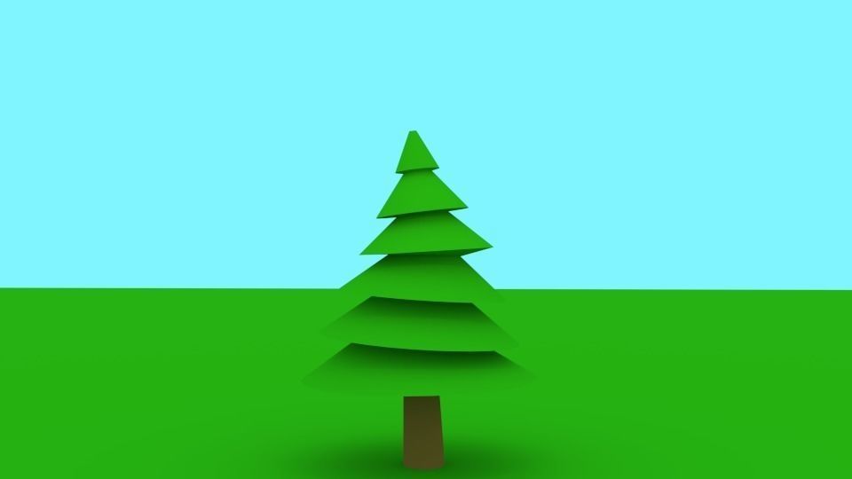Low Poly Rigged Trees Pack Low-poly 3D model_1