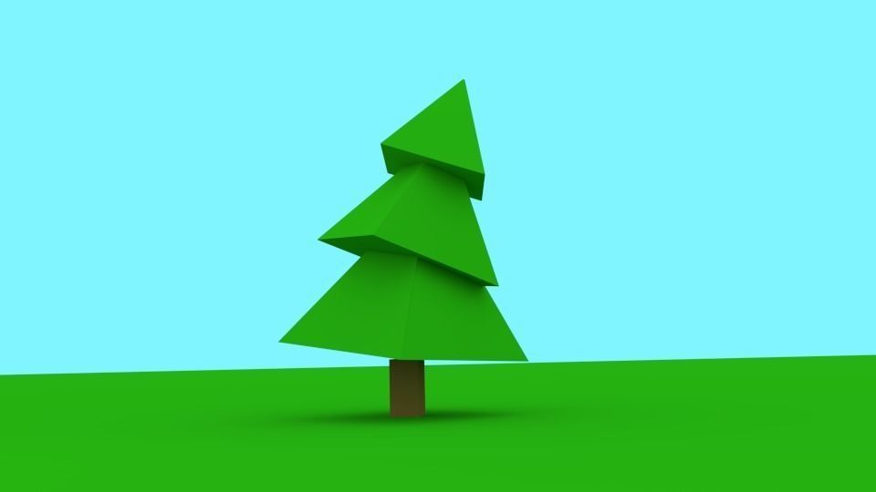 Low Poly Rigged Trees Pack Low-poly 3D model_2