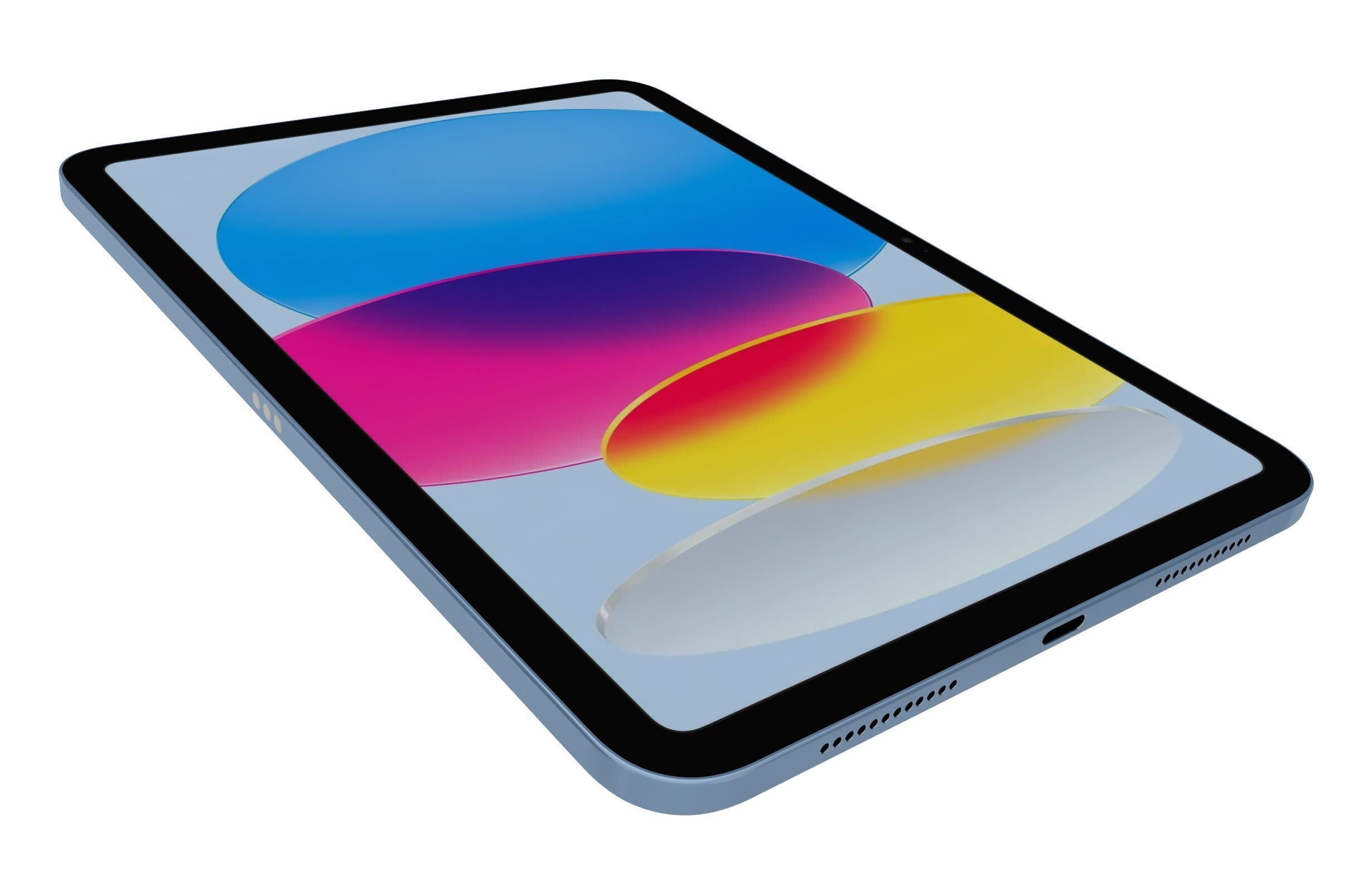 Apple iPad 2025 Blue 3D model_12