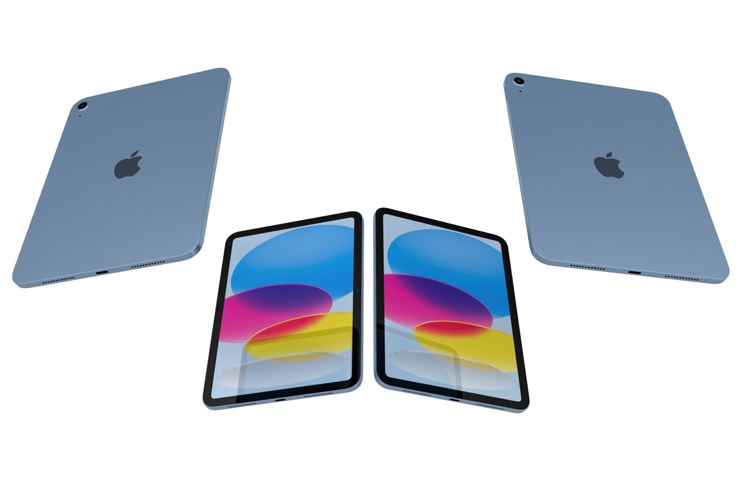 Apple iPad 2025 Blue 3D model_5