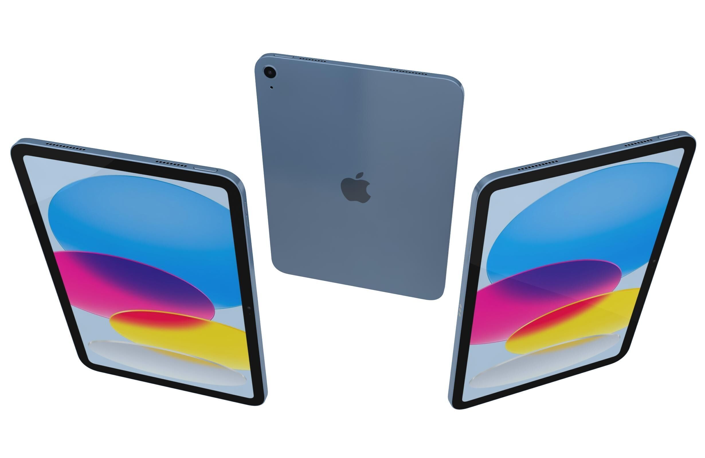 Apple iPad 2025 Blue 3D model_1