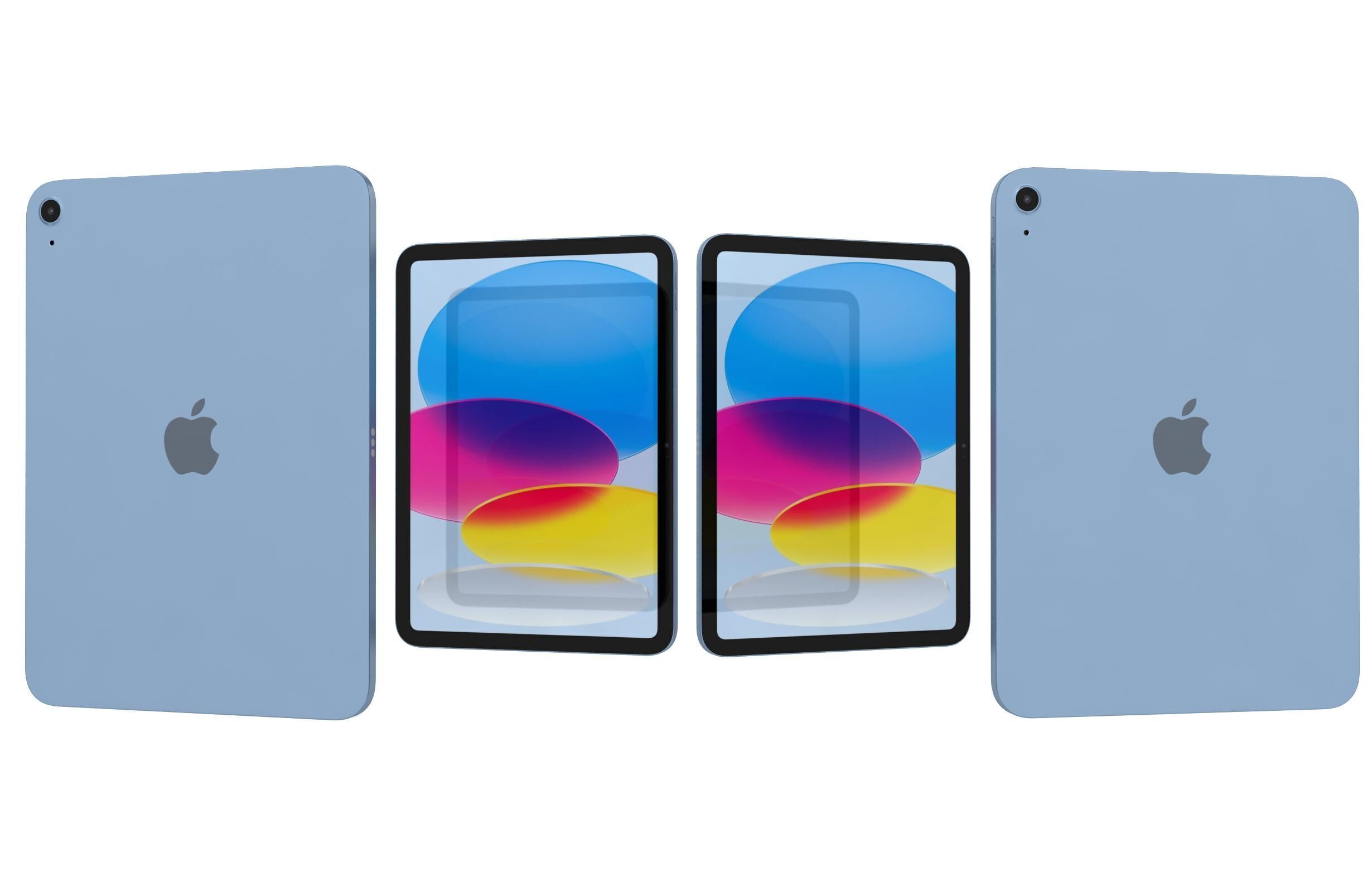 Apple iPad 2025 Blue 3D model_3