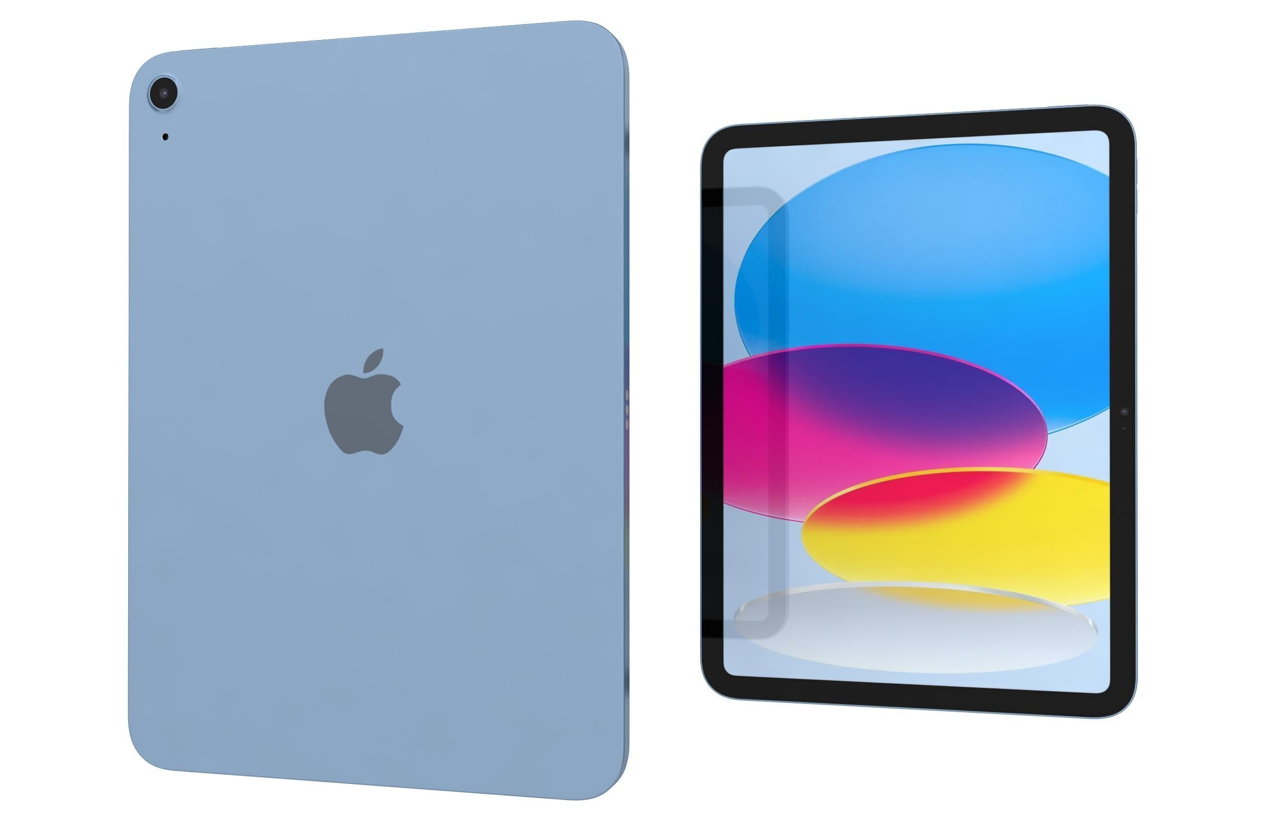 Apple iPad 2025 Blue 3D model_7