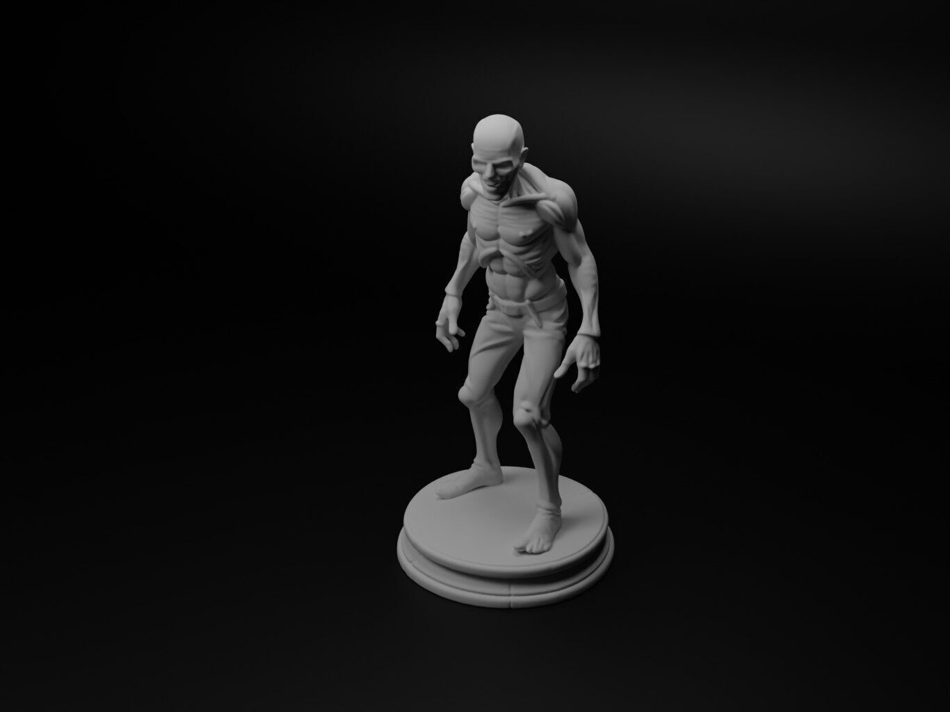 zombie Bust Chess 3D print model_1