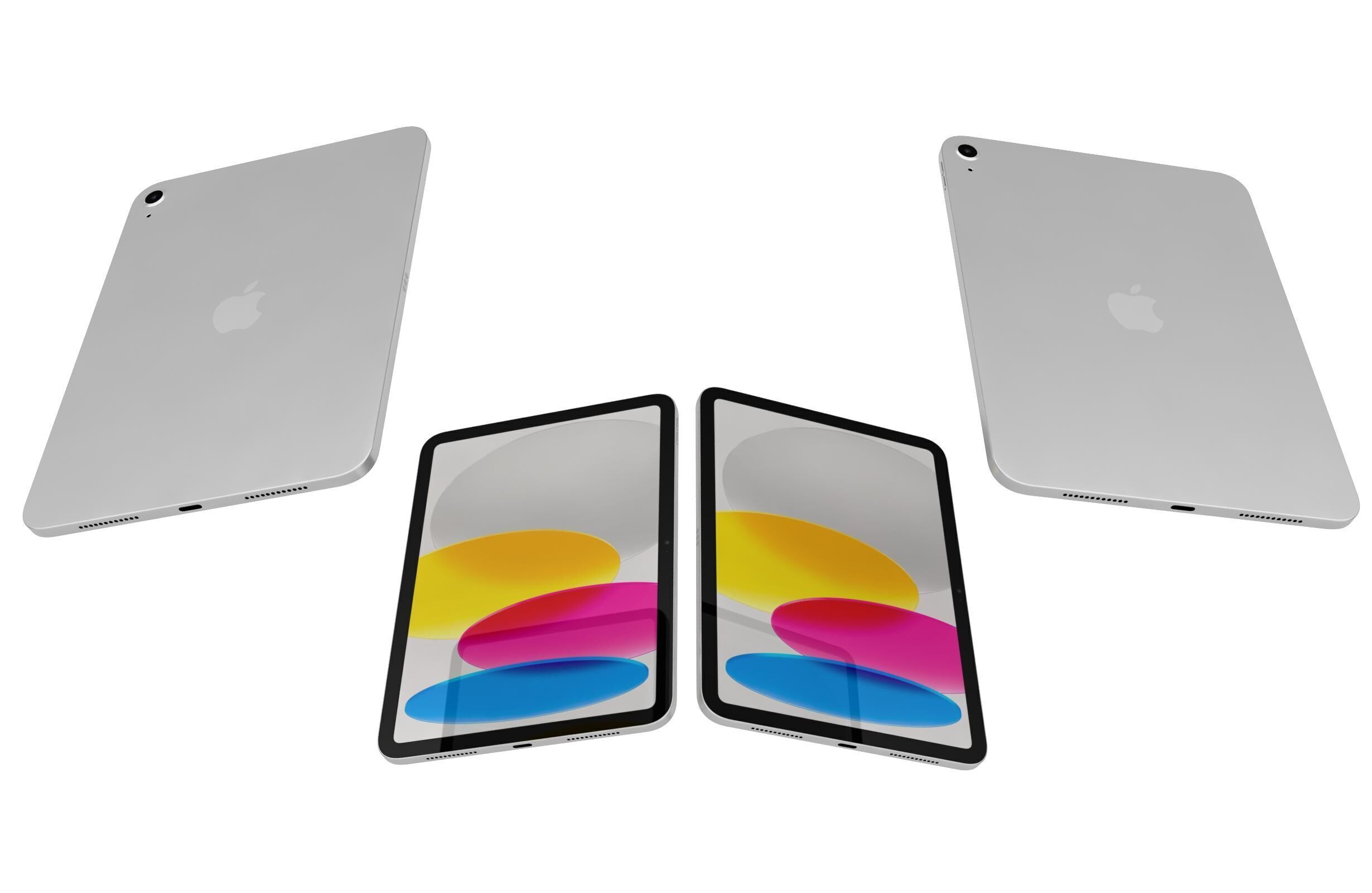 Apple iPad 2025 Silver 3D model_5