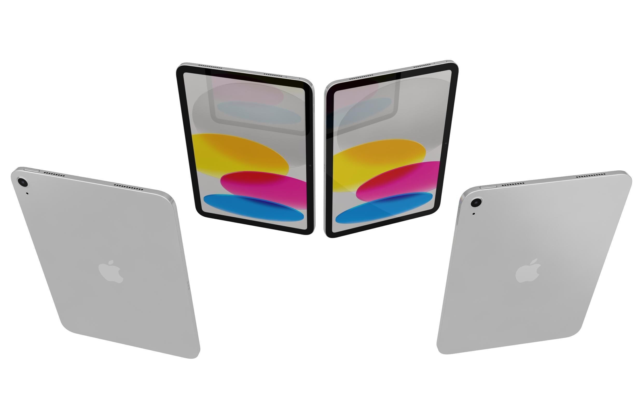 Apple iPad 2025 Silver 3D model_4