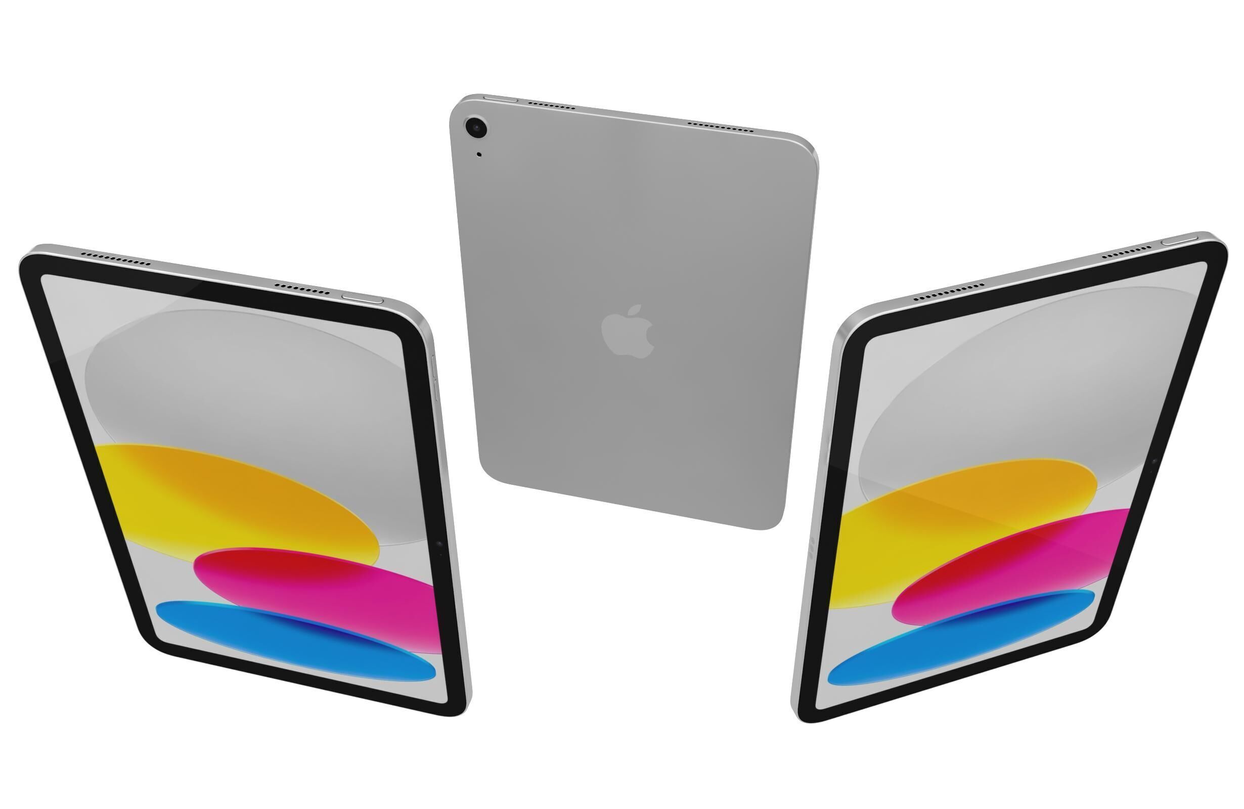 Apple iPad 2025 Silver 3D model_1